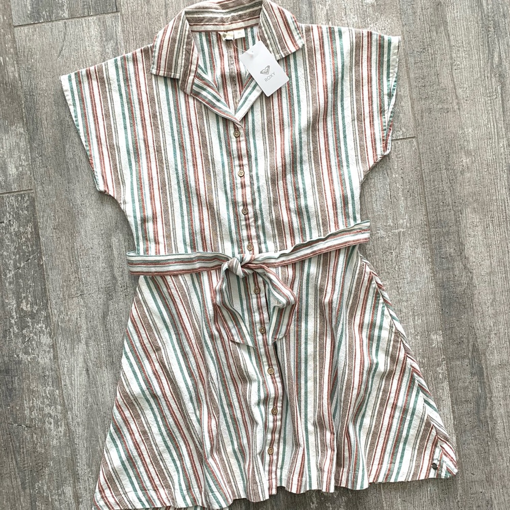 🔥🔥ROXY - BEACH WARD SHORT SLEEVE SHIRT DRESS🔥🔥